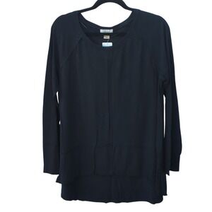 Style & Co Black Long Sleeve, Light Weighy Blouse Medium Size, NWT